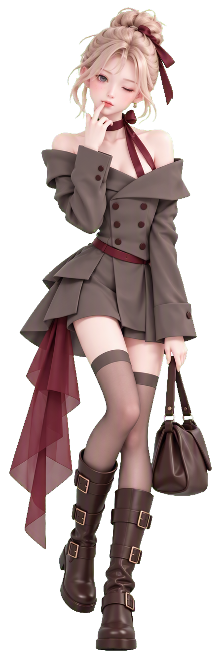 蝴蝶结女孩手办